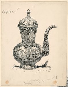 Kruik van massief zilver gemaakt in Isfahan